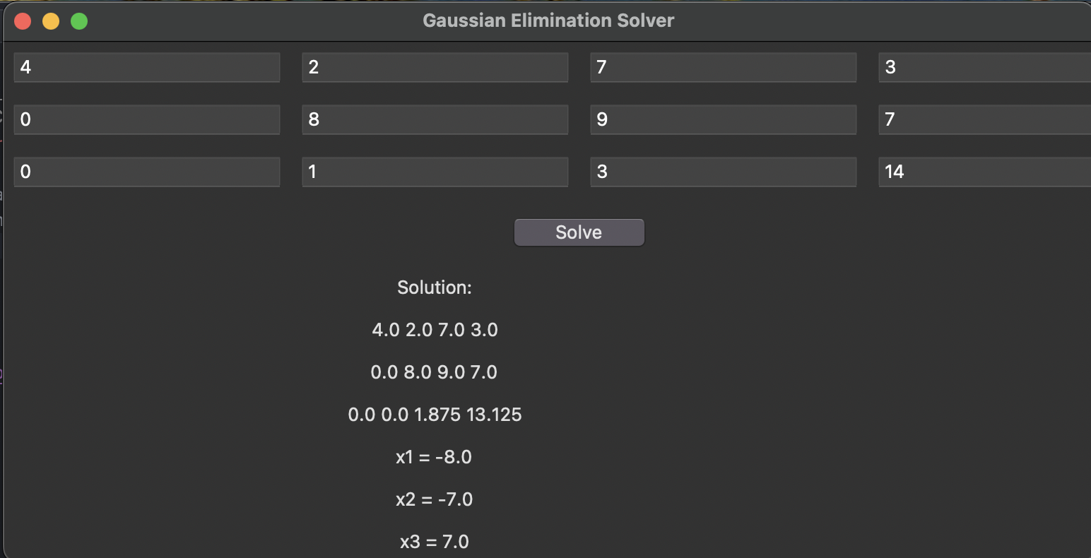 gaussianElimination